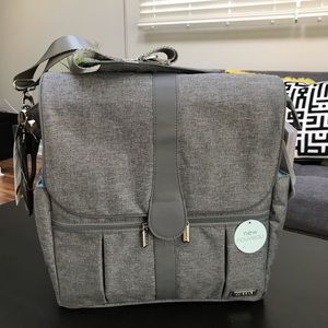 JJ Cole grey diaper bag